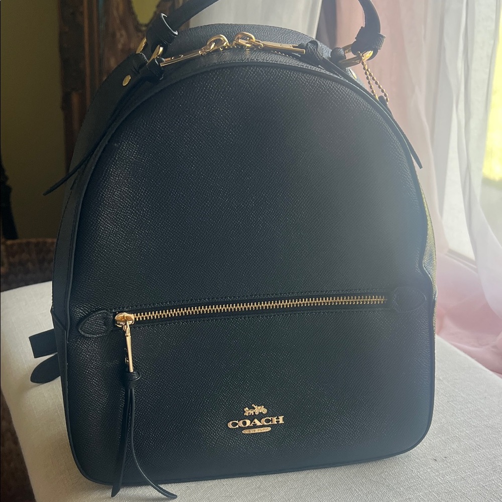 Coach Black and Gold Backpack
